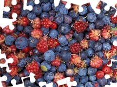 blueberries, blackberries
