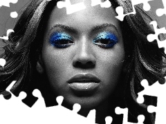 make-up, Beyonce, blue