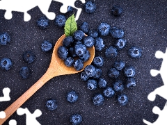 blueberries, Wooden, bucket