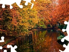 Boat, autumn, Park