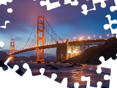 Golden Gate, Floodlit, bridge