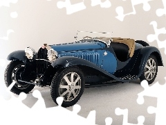 blue, antique, Bugatti 41 Royale, Black