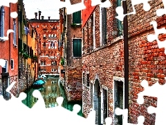 buildings, Venice, canal