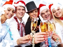 men, New Year, Champagne, Womens