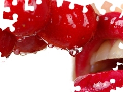 cherries, passionate, lips