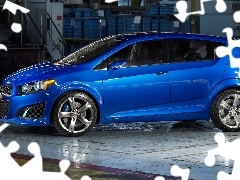 blue, Chevrolet Aveo RS