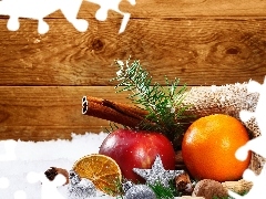 orange, decoration, Christmas, Apple