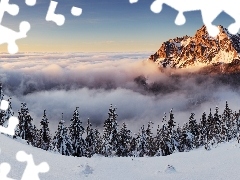 cloud, winter, Mountains, ##, mount