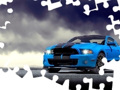 Ford Mustang, GT-R500, clouds, Shelby