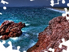 Coast, sea, rocks