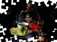 cognac, cup, coffee, glass