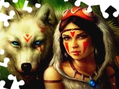 Colours, girl, Wolf