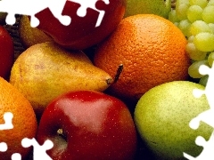 truck concrete mixer, orange, Fruits, apples, color
