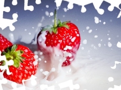 strawberries, cream
