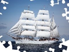 sailing vessel, Masts, cruise, sea