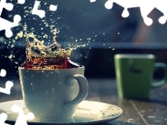 cup, spilled, tea