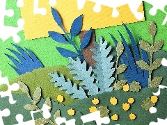 Cutouts, composition, Leaf
