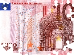Euro, note, ten