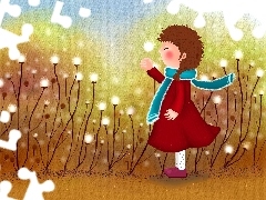 Flowers, Kid, Meadow