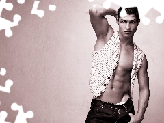 waistcoat, Jeans, Cristiano Ronaldo, footballer, a man
