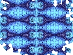 Blue, patterns, fractals, Abstract