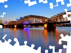 bridge, Cologne, Germany, River