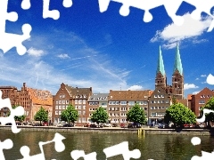 River, Luebeck, Germany, Trave
