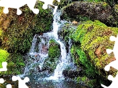 waterfall, green