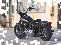 Black, Harley Davidson Softail Cross Bo