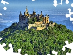 Castle, Germany, Hill, Hohenzollern