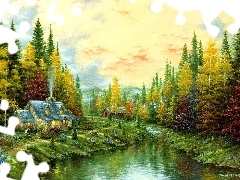 Home, forest, River