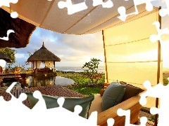 Hotel hall, Maldives, east, sun, Ocean
