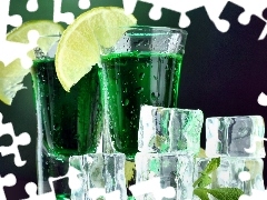 green ones, knuckle, ice, Juices
