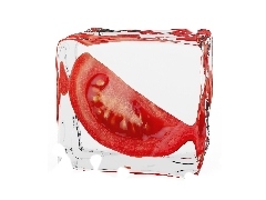 particle, brick, ice, tomato