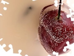 Icecream, fruit, cherry