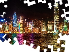 Town, Hong Kong, illuminated