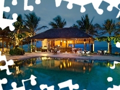 indonesia, Palms, khama, Bali, Hotel hall