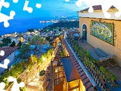 Houses, Sicilia, Italy, panorama