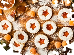 Cookies, apricots, Christmas, Jam