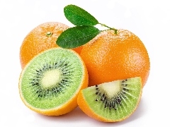 orange, kiwi