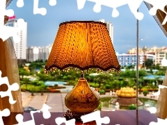 Lamp, View, Window, Glass, house