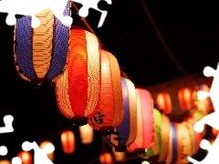 Lanterns, color, hanging