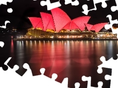 Sydney Opera House, Night, Sydney, Port Jackson Bay, Australia