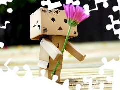Danbo, cardboard, M&Ms mate, Flower