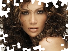 Women, curls, make-up, Jennifer Lopez