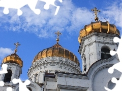 Cerkiew, Domes, Moscow, Cathedral of Christ the Savior, Russia