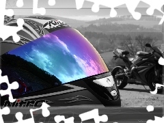 motor-bike, helmet