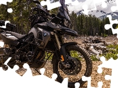 BMW, forest, Mountains, F800GS