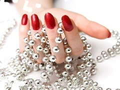 Necklace, hand, finger