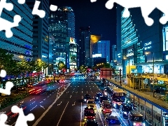 Osaka, Town, Night, Japan
